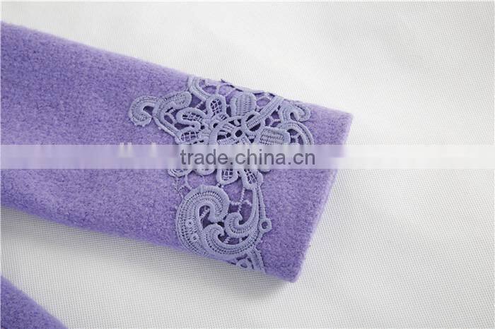 2015 New Korean Style Fashion Woolen Winter Design Lady Coat