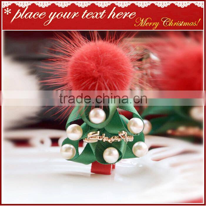 Wholesale alibaba Christmas tree hair accessories hair clips