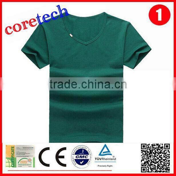 High quality cotton bulk v-neck t shirt factory