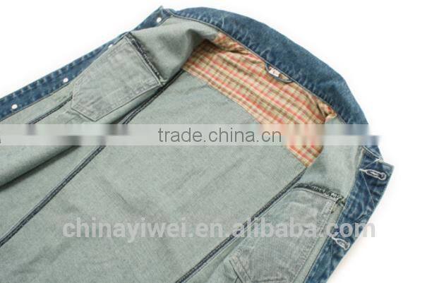 custom sleeveless denim jacket for men
