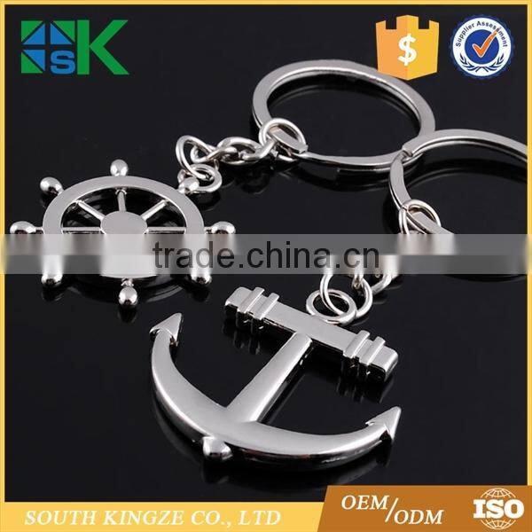 Factory direct wholesale helm rudder couple creative key chain