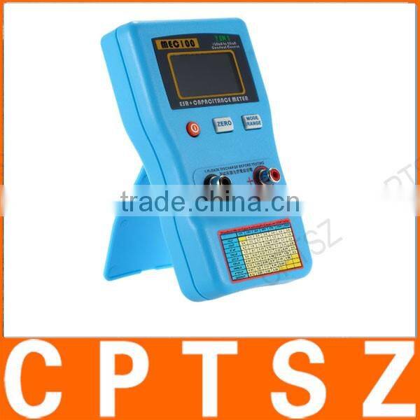 2 in 1 Digital Auto-ranging 0-470 Capacitor ESR Meter Capacitance Tester Internal Resistance Measurement with SMD Tes