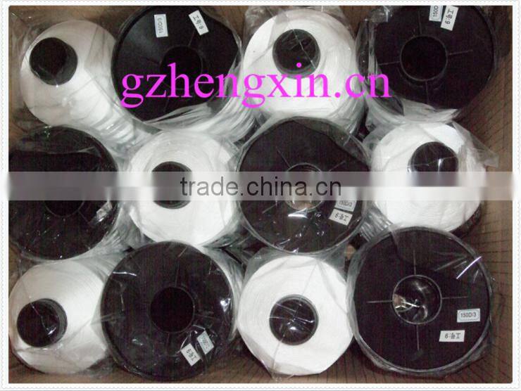 raw white 210d /3, 100% polyester quilting sewing thread for making mattress