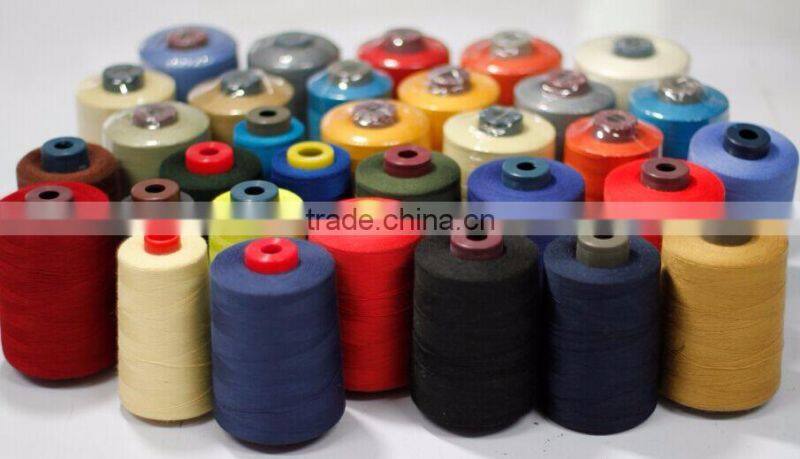 High tenacity high strength low shrinkage thread for jeans focks