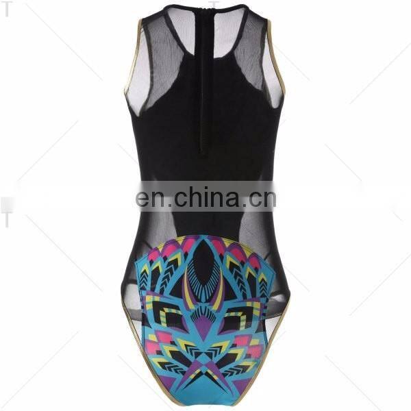 vinitage style swiming wear suit/stylish custom brand one piece swim costume/solid adjustable swim suit