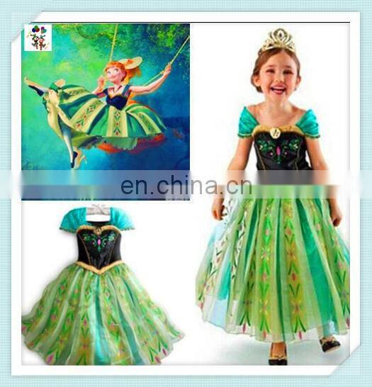Movie Elsa Coronation Children Cosplay Party Costumes HPC-3088