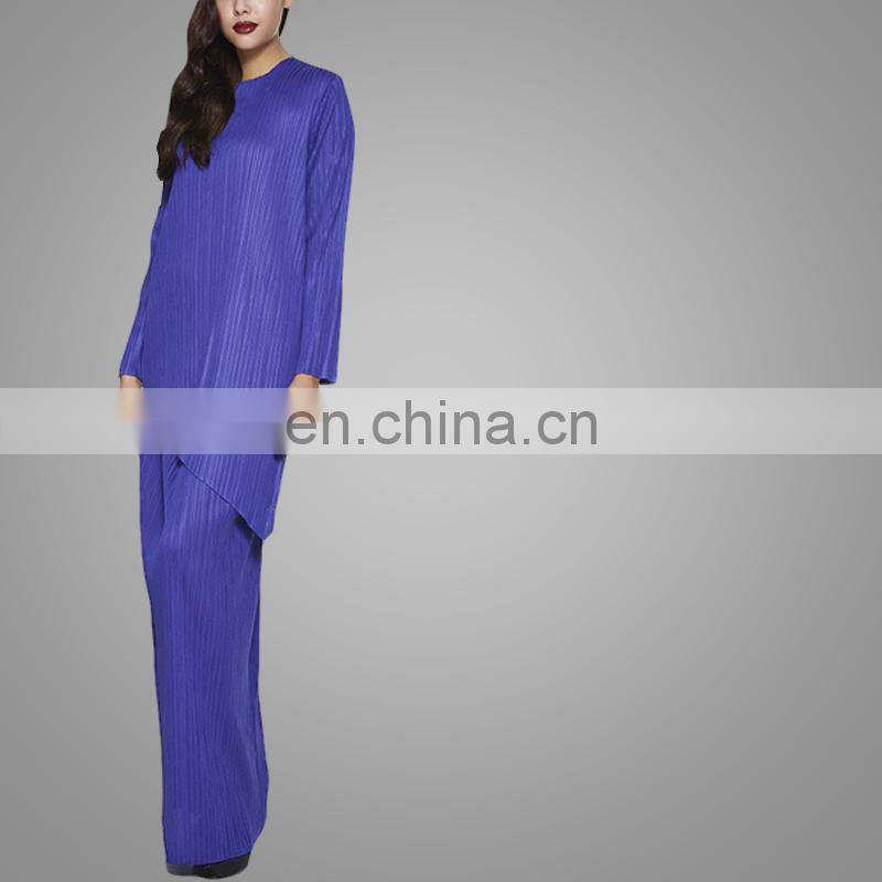 Modern Pleated Baju Kurung Beautiful Abaya 2017 Islamic Wear
