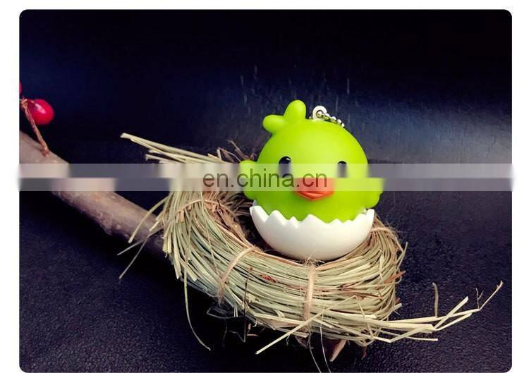 Vinyl Glue Eggshell Rooster Fashion Key Chain Ring Keyfob Bag Pendant Charms