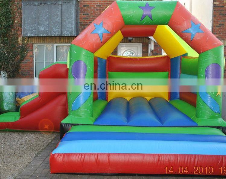 Medium Bouncy Castle Stars and Balloons Small Slide