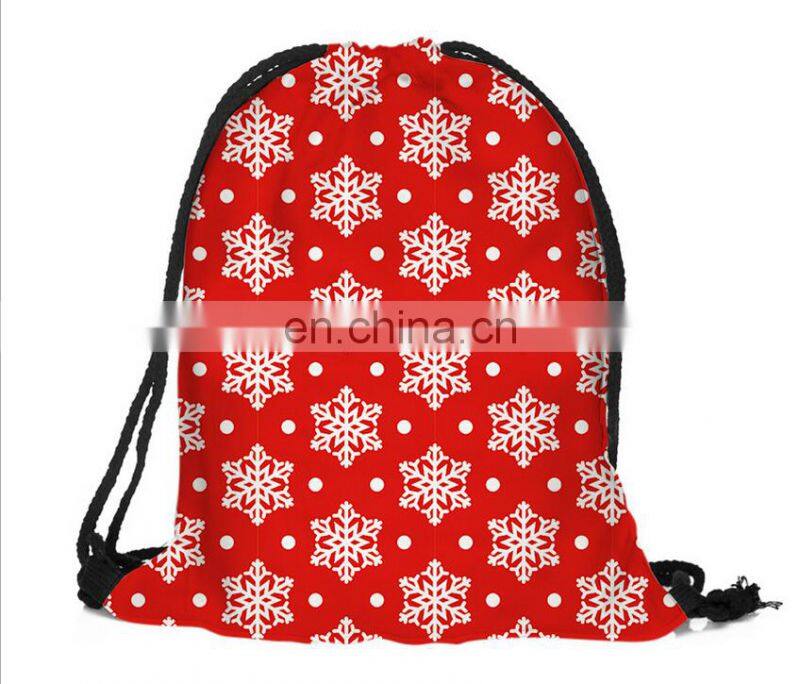 wholesale 3D digital printing bundle pocket Christmas backpack