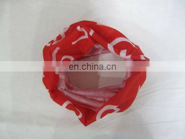 Tubular knitted bandana for sports