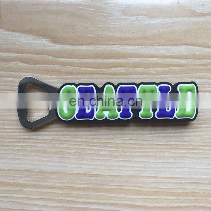 High quality cheaper eco-friendly soft pvc bottle opener fridge magnet