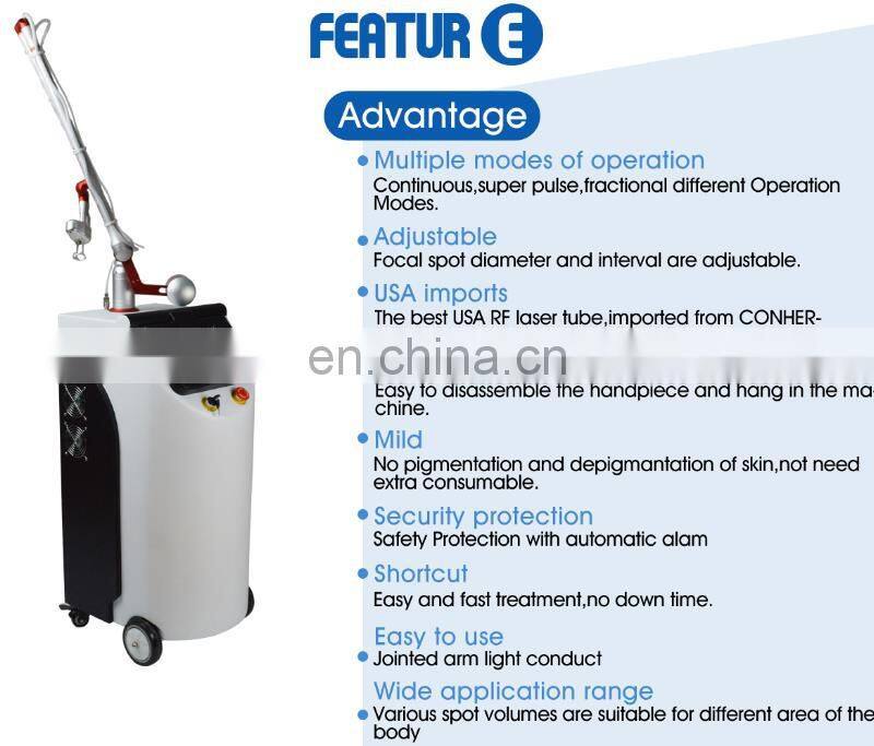 Technology advanced co2 fractional laser skin resurfacing fractional co2 laser machine