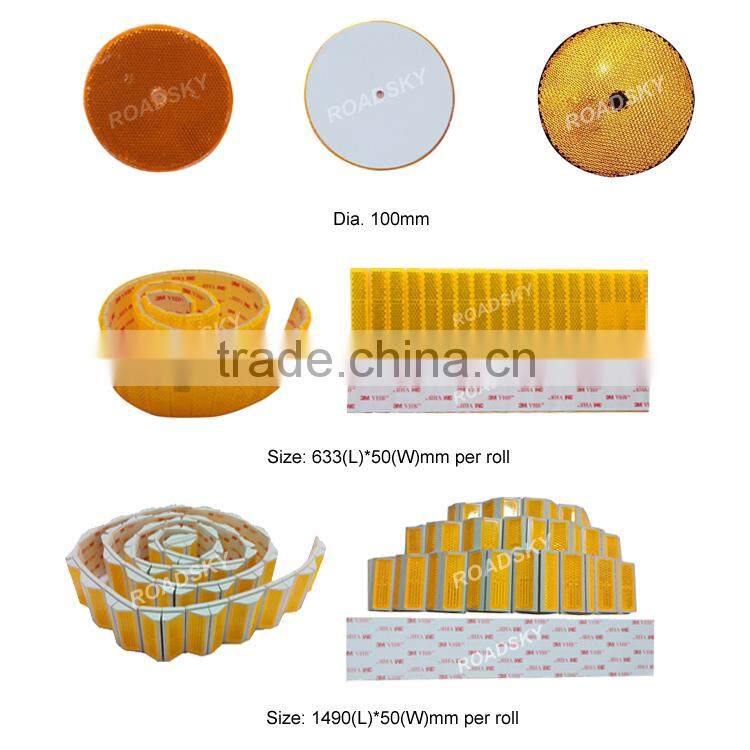 Visible Warning Anti-press Yellow Glass Reflector Road Marking