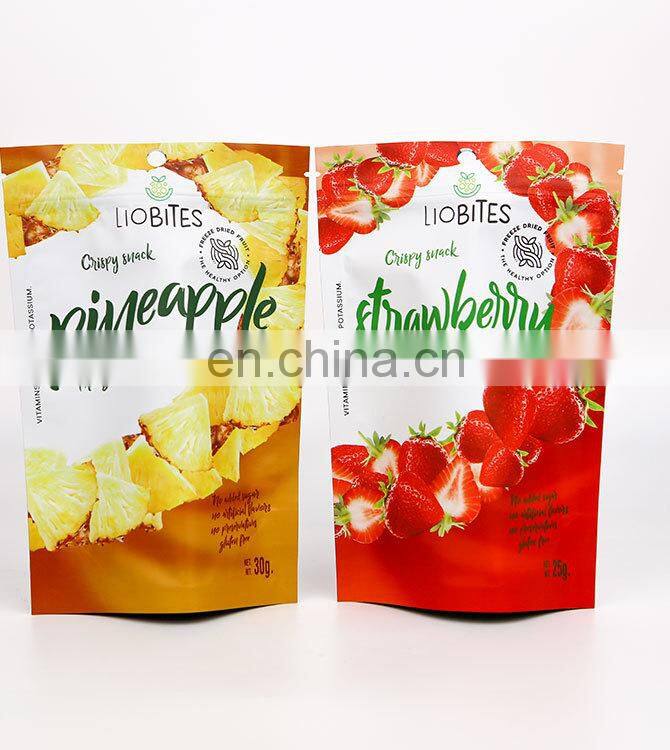 Custom logo smell proof aluminum foil nuts dried food packaging bags with matte finished