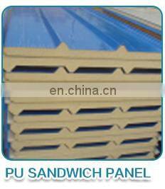 Low Cost Roofing Materials 0.5mm Steel Surface Insulated Interior PU / EPS Sandwich Roofing Panel
