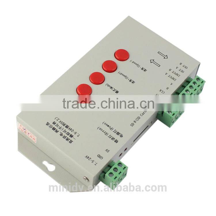SD Card Recognizable DIY Color Changing Mode T-1000S Programmable LED Strip Controller Especially for Dream-color Changing Strip