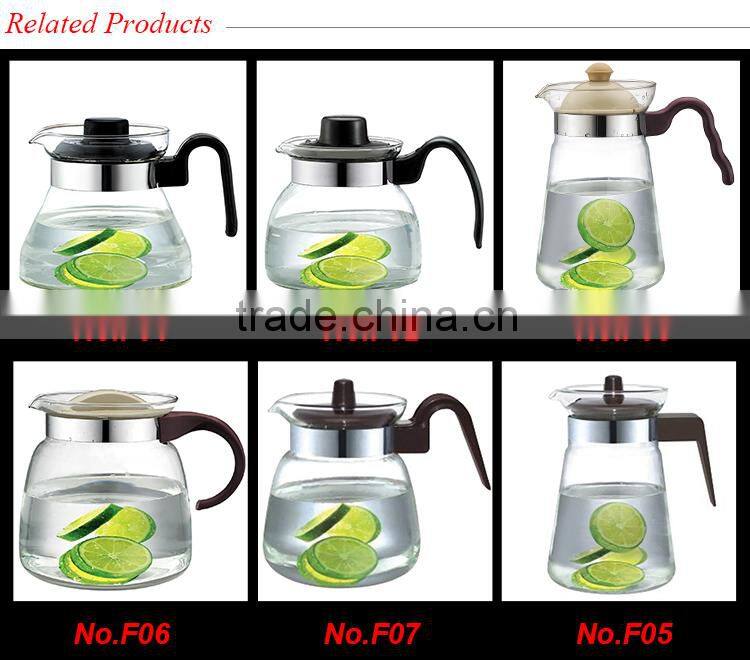 best drinkware for home restaurant OEM factory pyrex glass clear glass water pot