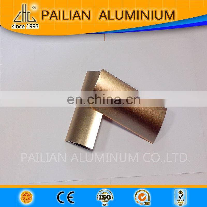 Elegant aluminium furniture edge,titanium gold anodize aluminum profile,golden anodized profiles aluminum aquarium