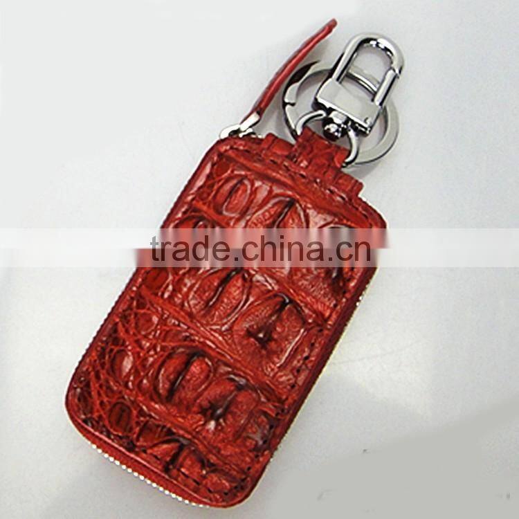 Guangzhou High Quality Luxury Crocodile Skin Leather Car Key Case Key Holder for Men or Women