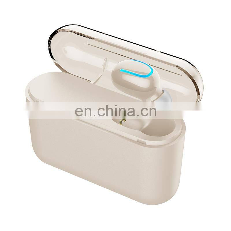 Portable BT 5.0 Q32 in-ear invisible mini cheap wireless earpiece earbud with 1500mah charging case