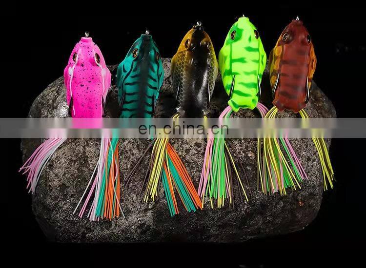 Byloo Artificial handmade frog lure weedless minnow fishing lures
