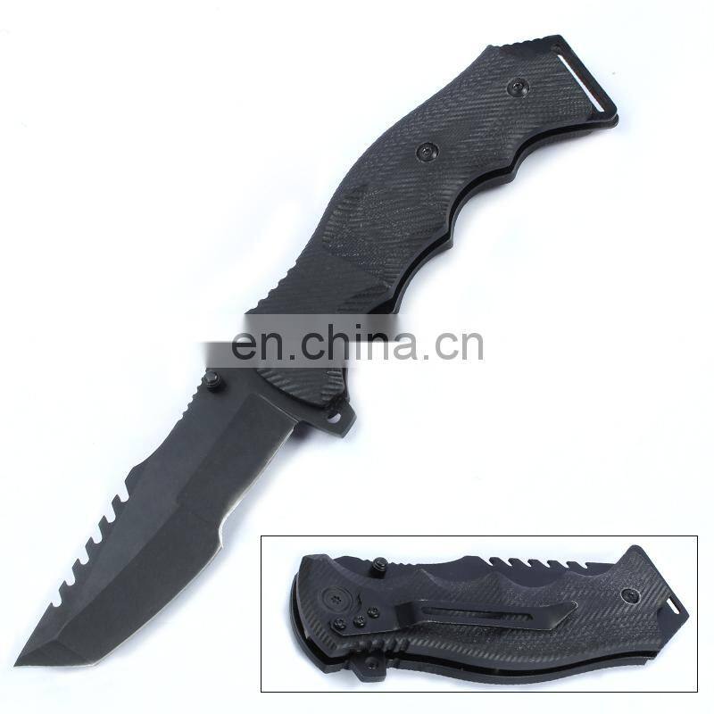 Outdoor Duty Knife Stainless Steel with Non-Slip G10 Handle For Camping Survival Knife