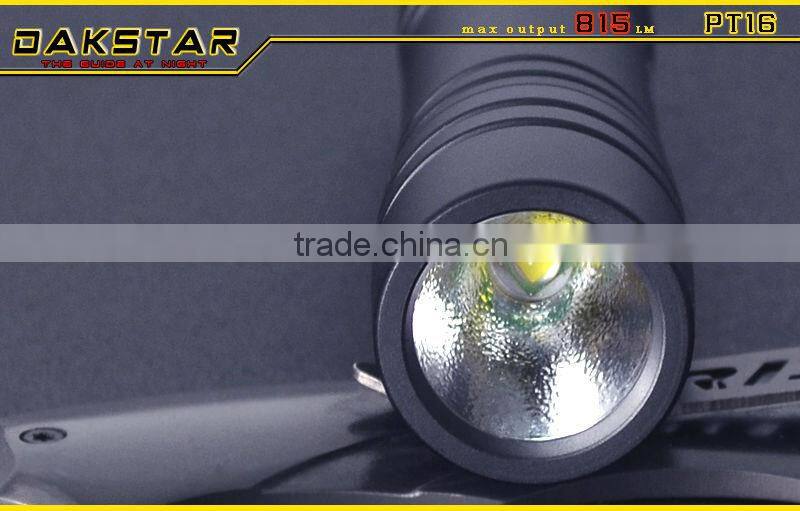 DAKSTAR PT16 CREE LED XML T6 815LM 18650 Rechargeable Aluminum Mini Police Emergency Pocket LED Flashlight