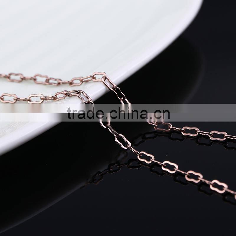Coffee Gold Plated decorative Long Chain link chain jewelry chain necklace