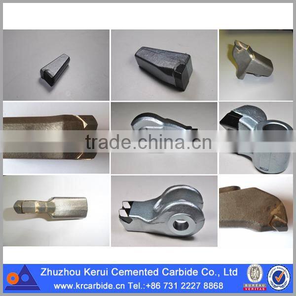 Construction tool parts custom tungsten carbide tips for forestry mulcher tooth with long service life from Zhuzhou Kerui