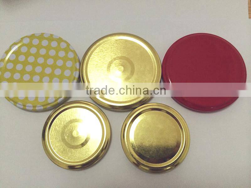 28mm/38mm/43mm/53mm/63mm/70mm/82mm metal lug cap, twist off glass jar lids