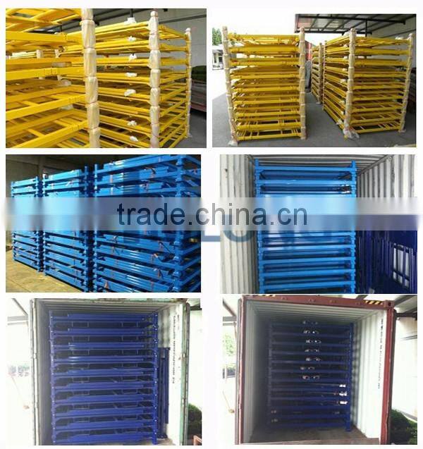Commercial Stacking metal foldable warehouse tire storage rack