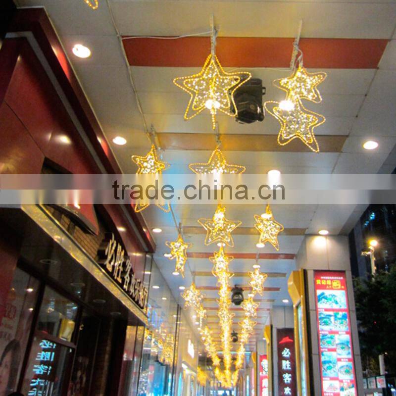 New design shopping mall hanging christmas atrium decoration star decoration