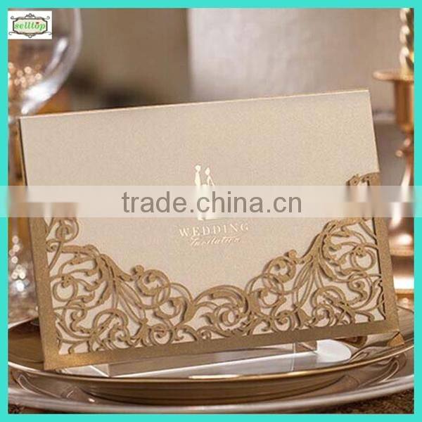 High quality 300g 2014 wedding invitation cards