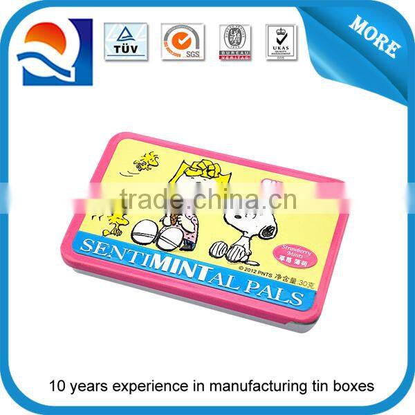 greeting card slide tin box with custom logo