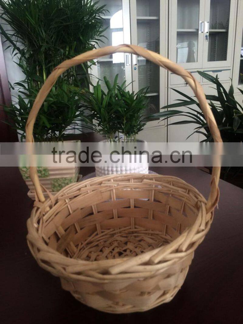 Round handicraft product gift basket,handmade wicker spa sets gift basket