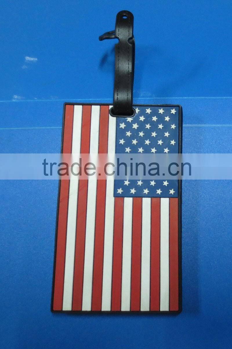 Loop Strap US Souvenir Airplane Favor Standard Size Pvc Luggage Tag
