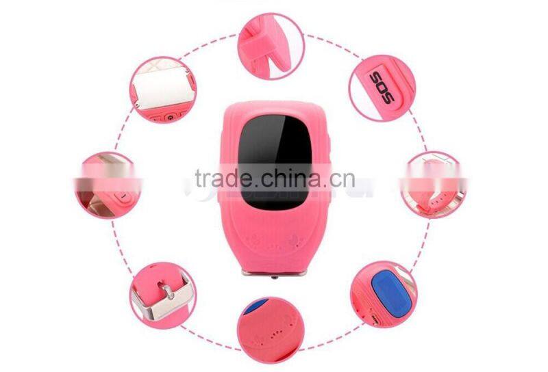 Silicone SOS Phone Emergency GPS Tracker Kid Phone Wrist Watch With SIM Card Slot Phone Call For Children Old People