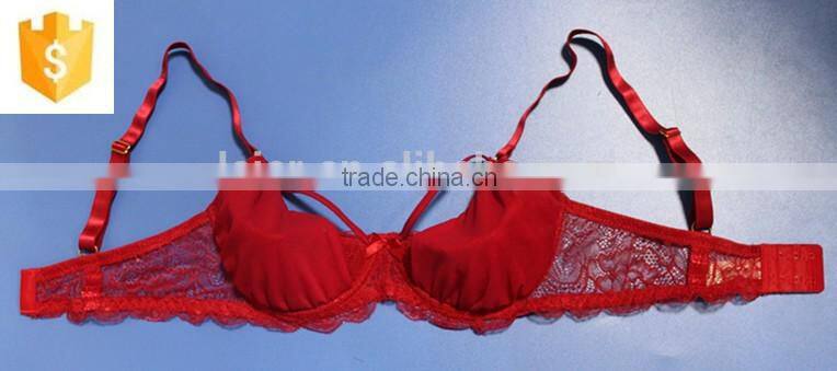 The front belt lace bra panty set underwear
