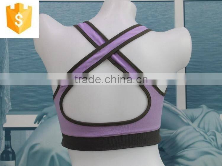 High quanlity fashion stretch breathable cheap simple wholesale sport bra sexy