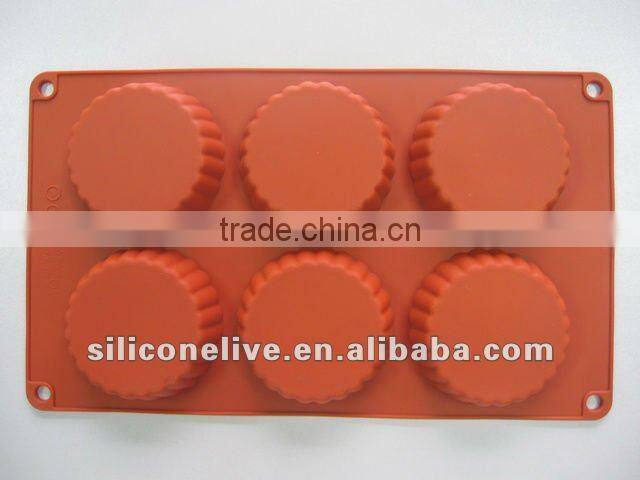 silicone round shape baking cups