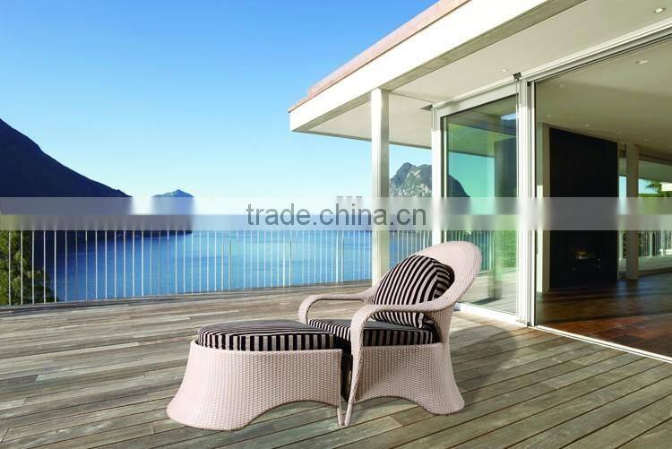 Relax Chair and Ottoman Wicker Patio Set