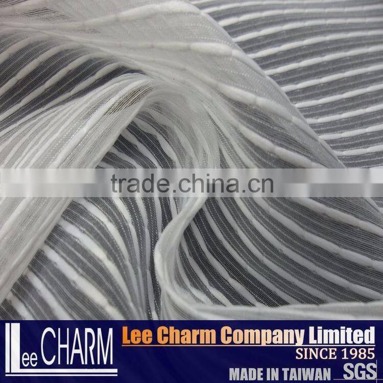 Shimmer Striated Tulle Organza Textile Fabric