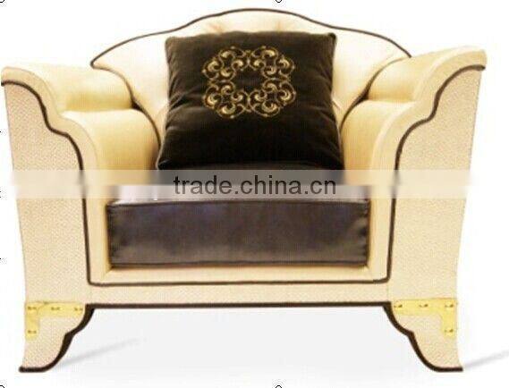 Luxury Classic Design Living Room Furniture Beige Leather Sofa Set Sectional vintage sofa