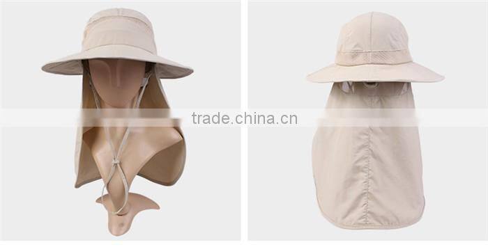 2015 Hunting Fishing Outdoor Cap Washed Cotton Bucket Hat With String