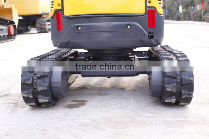 1.7ton zero swing mini excavator Tier III engine Rubber track bucket 400mm width Canopy or cabin