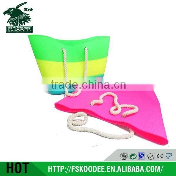 New Fashion Silicone Waterproof Beach Bag Candy Color Summer Shoulder HandBag