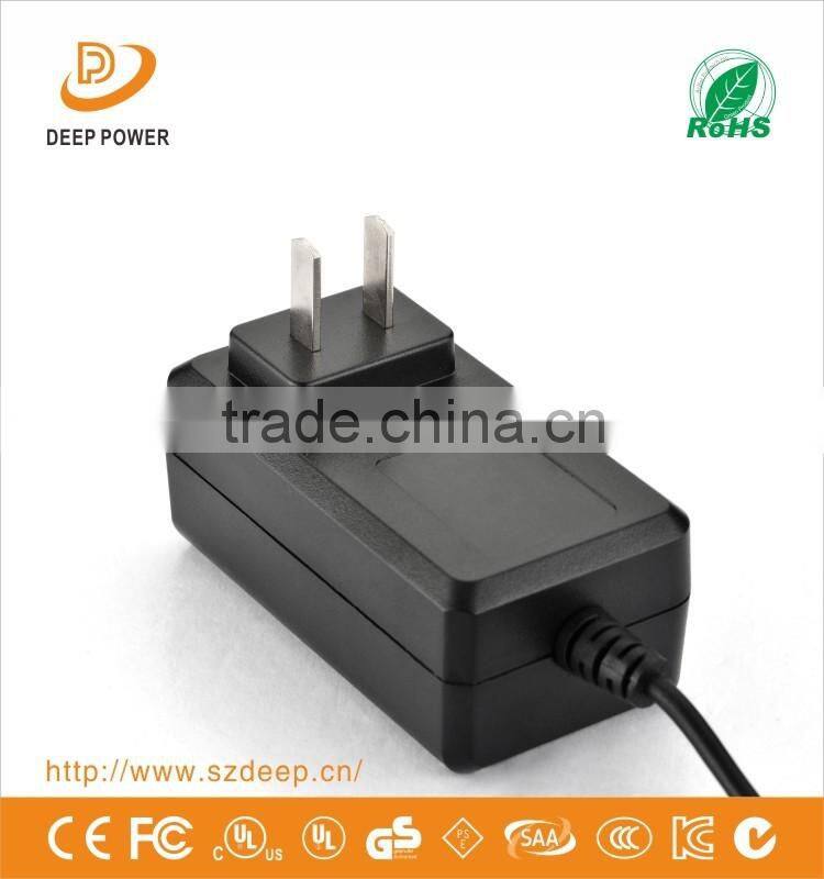 Shenzhen Factory 12v 2a Black PC Wall Mount Power Adapter