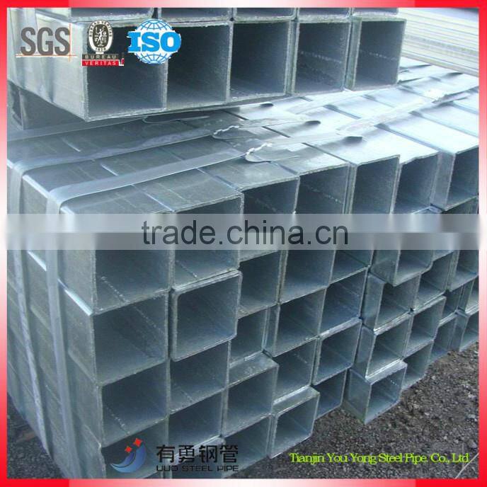 2.5 inch galvanized square steel pipe astm A500