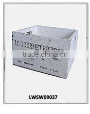 Vintage White Dividers Wooden Boxes with Drawers